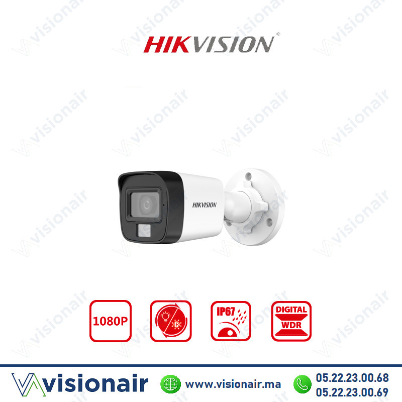 Caméra HIKVISION Bullet 2MP Smart Hybrid DS-2CE16D0T-EXLF Casablanca Maroc