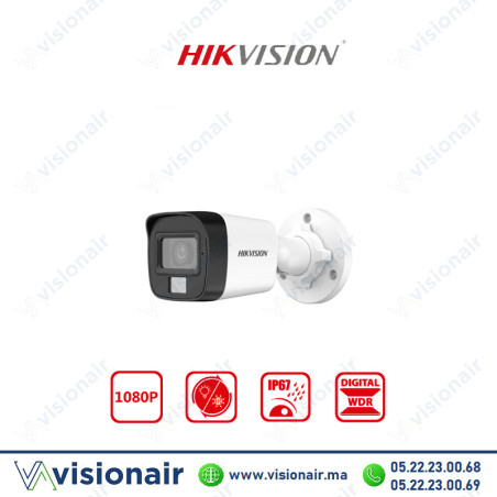 Caméra HIKVISION Bullet 2MP Smart Hybrid DS-2CE16D0T-EXLF Casablanca Maroc