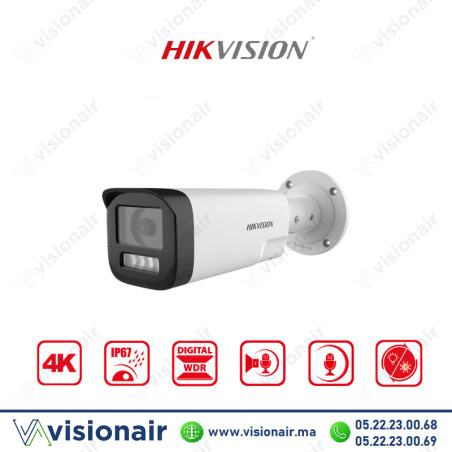 Caméra Hikvision 4K 8MP Bullet Turbo HD DS-2CE19U0T-LTS Casablanca Maroc
