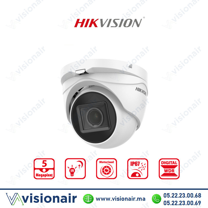 Caméra Hikvision 5MP Turbo HD Turret Varifocale Motorisée DS-2CE79H0T-IT3ZF(C) Casablanca Maroc