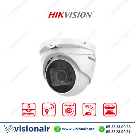 Caméra Hikvision 5MP Turbo HD Turret Varifocale Motorisée DS-2CE79H0T-IT3ZF(C) Casablanca Maroc
