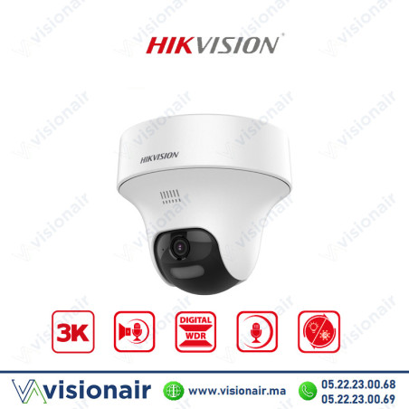 Caméra Hikvision Turret 3K avec Audio DS-2CE70K0T-PTLTS Casablanca Maroc