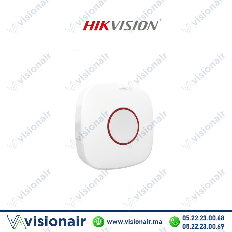 Bouton d'urgence alarme sans fil Hikvision DS-PDEB1-EG2-WB Casablanca Maroc
