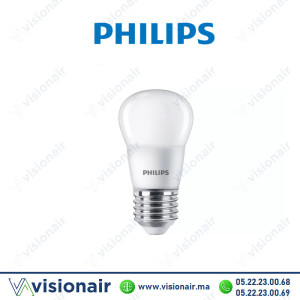 Lampe LED Philips CorePro Lustre P45 E27 5W 470lm 2700K Casablanca Maroc