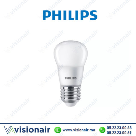 Lampe LED Philips CorePro Lustre P45 E27 5W 470lm 2700K Casablanca Maroc