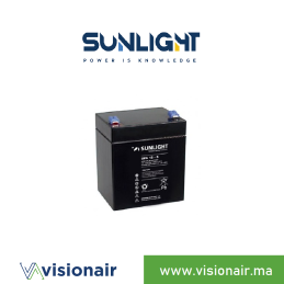 Batterie onduleur SUNLIGHT 12V 5AH SPA étanche VRLA AGM Casablanca Maroc