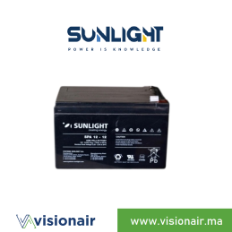 Batterie onduleur SUNLIGHT 12V 12AH SPA étanche VRLA AGM