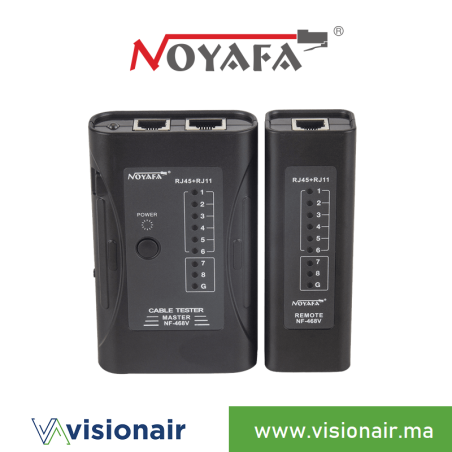 Testeur de câble RJ45/RJ11 NOYAFA NF-468V Casablanca Maroc