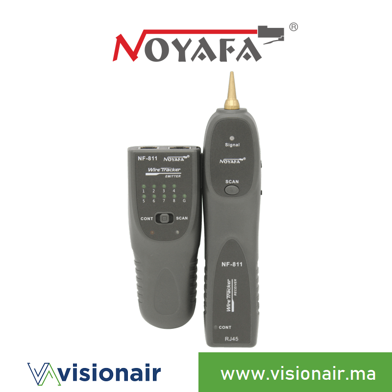 Testeur et traqueur de câbles RJ45/RJ11 NOYAFA NF-811 Casablanca Maroc