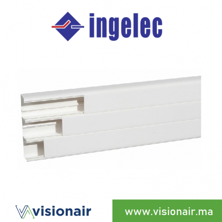 Plinthe goulotte INGELEC 3 compartiments 170x55mm PN17055 Casablanca Maroc