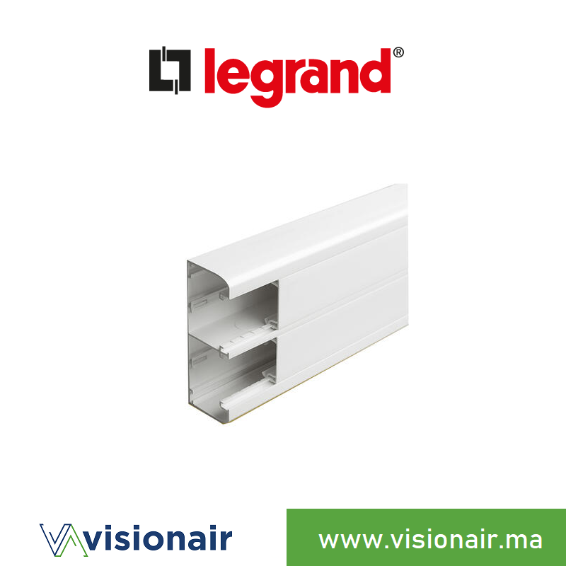 Goulotte LEGRAND 2 compartiments 50x130mm CV 45mm 075603 Casablanca Maroc