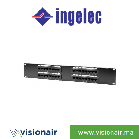 Panneau de brassage INGELEC 32 ports CAT6 UTP 2U P32/8C6B Casablanca Maroc