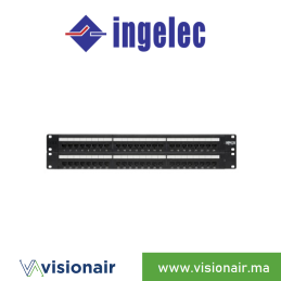 Panneau de brassage INGELEC 48 ports CAT6 UTP 2U P48/8C6B Casablanca Maroc