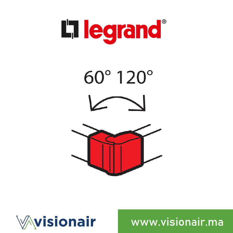 Angle extérieur goulotte Legrand DLP-S 85x50mm CV 45mm 6 380 22 Casablanca Maroc