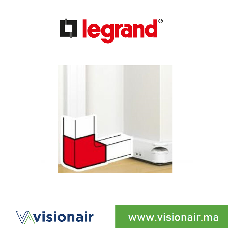 Angle plat goulotte Legrand 50x130 CV 45mm 0 756 43 Casablanca Maroc