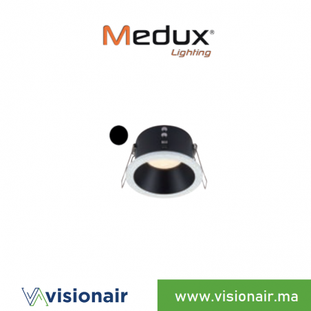 Cadre de spot étanche aluminium MEDUX IP65 blanc/noir MEDMX6261W/B Casablanca Maroc