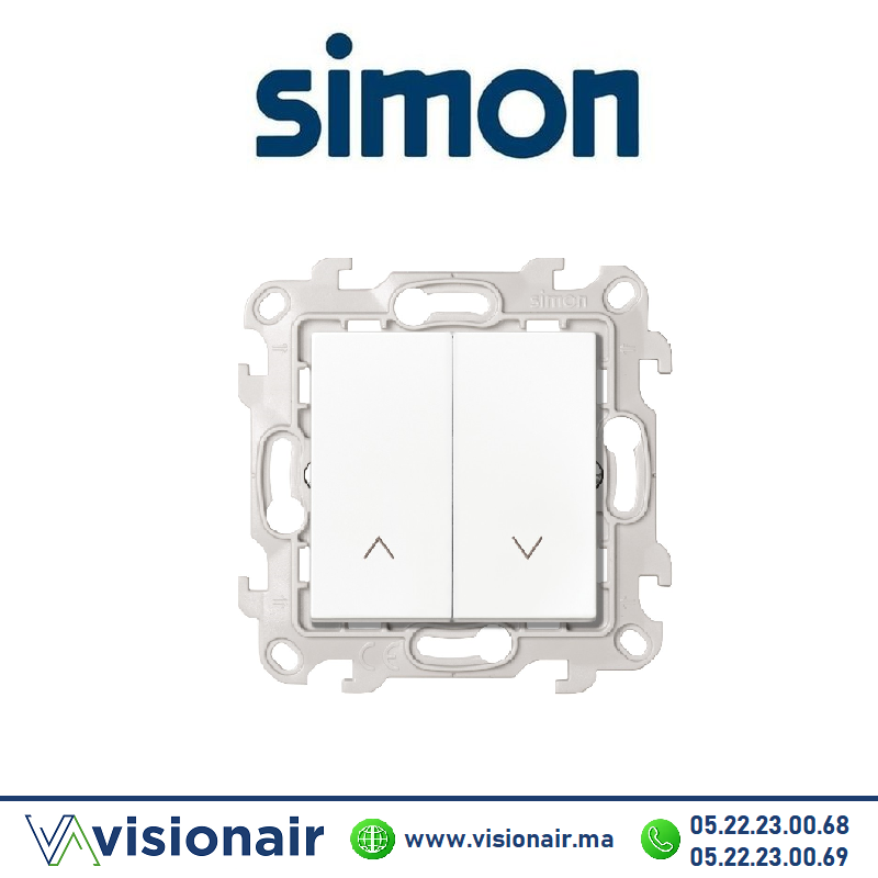 Poussoir volets roulants SIMON 24 blanc 2410331-030 Casablanca Maroc