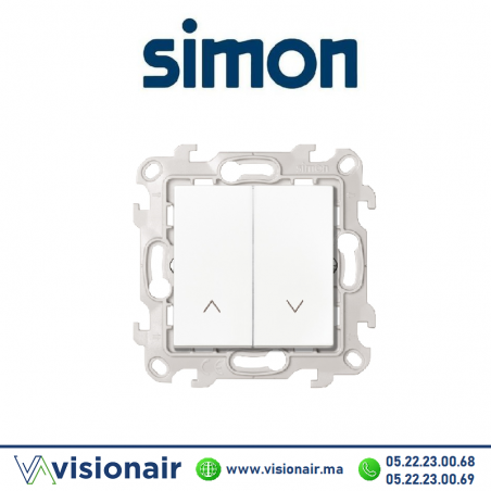 Poussoir volets roulants SIMON 24 blanc 2410331-030 Casablanca Maroc