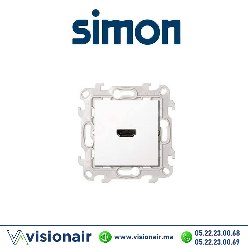 Prise HDMI SIMON 24 blanc 2411094-030 Casablanca Maroc