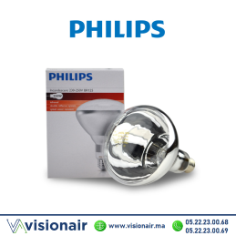 Lampe chauffante PHILIPS 250W infrarouge CLR BR125 Casablanca Maroc