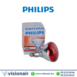 Lampe chauffante PHILIPS 250W infrarouge RED BR125 Casablanca Maroc