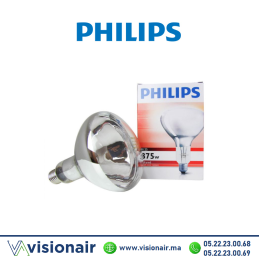 Lampe chauffante PHILIPS 375W infrarouge CLR BR125 Casablanca Maroc