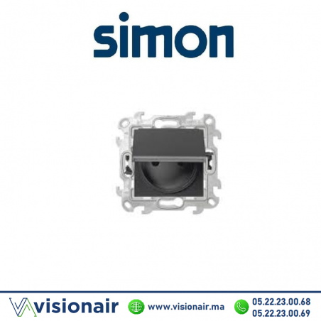Prise 2P+T étanche IP44 SIMON 24 graphite 2400447-038 Casablanca Maroc