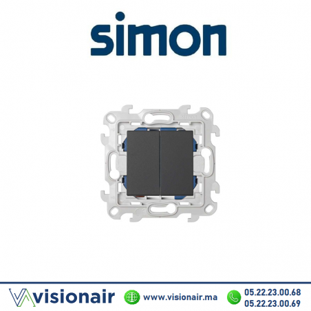 Double va & vient SIMON 24 graphite 2410397-038 Casablanca Maroc