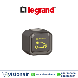 Prise de recharge pour VE Legrand Plexo Green'up Access IP55 anthracite Casablanca Maroc