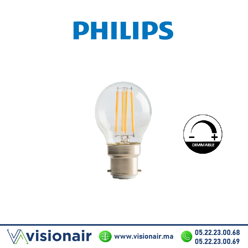 Lampe LED B22 dimmable Philips Master 5,9W 2700°K Casablanca Maroc
