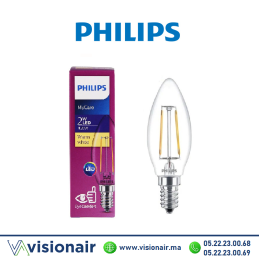 Lampe LED E14 Philips MyCare 2W 3000°K Casablanca Maroc