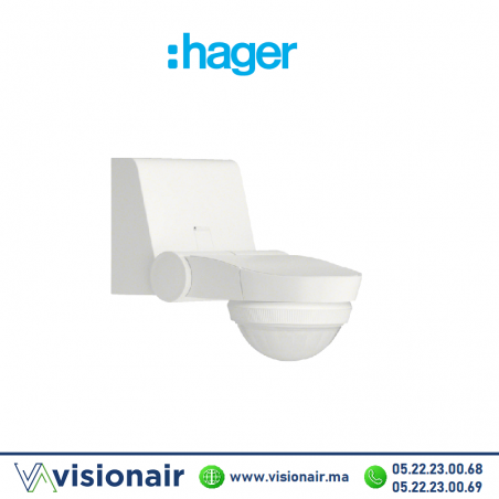 Détecteur de mouvement HAGER apparent IP55 EE840 Casablanca Maroc