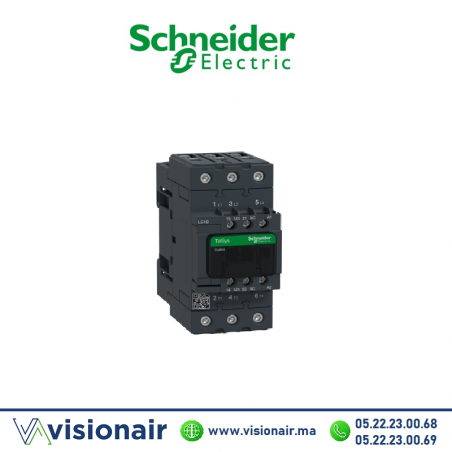 Contacteur EVERLINK SCHNEIDER 65A 3P AC3 440V bobine 220Vca LC1D65AM7 Casablanca Maroc
