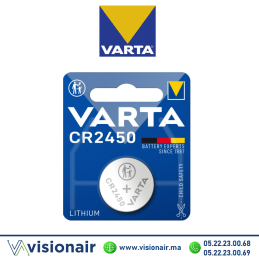Pile bouton VARTA CR2450 3V lithium Casablanca Maroc