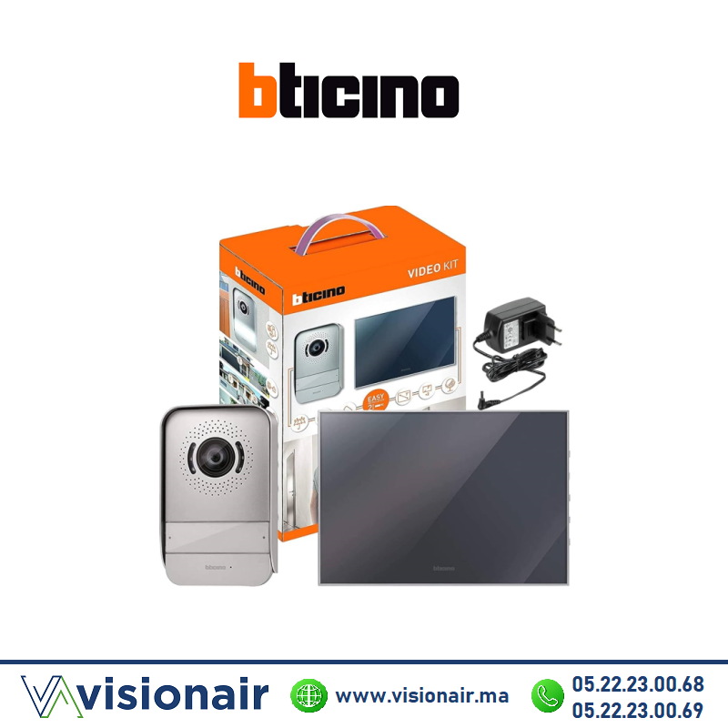 Kit vidéophone BTICINO 7" miroir 317013 Casablanca Maroc
