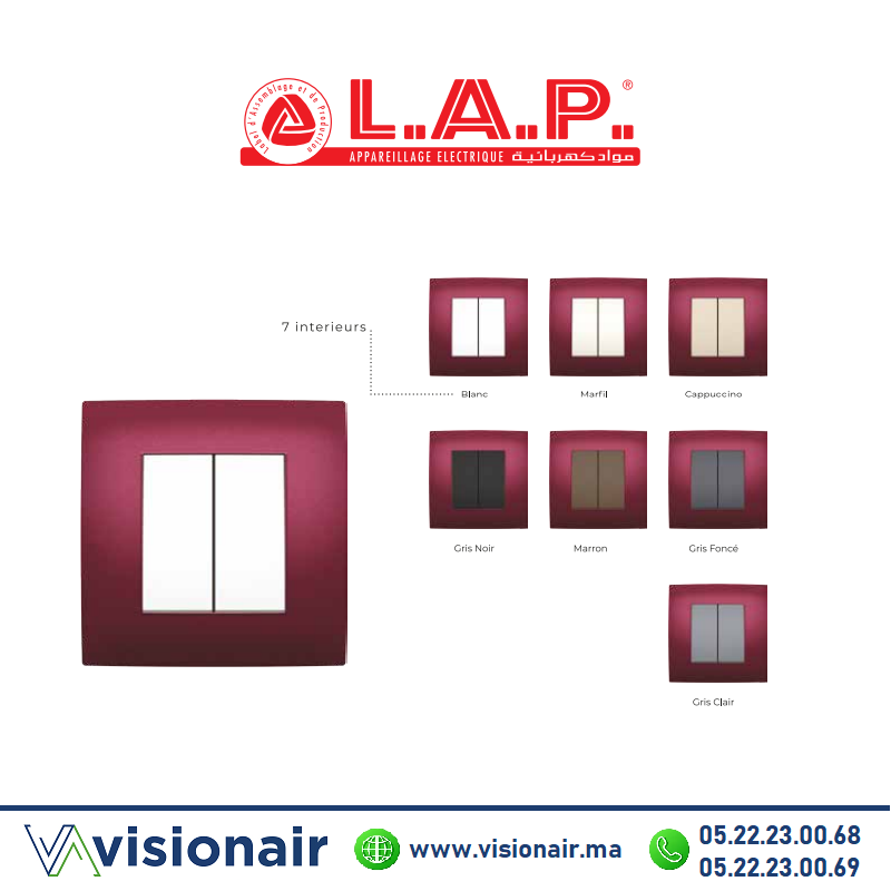 Cadre bordeau LAP MILLENIUM 1 poste Casablanca Maroc