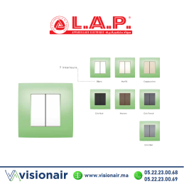 Cadre phosphorescent LAP MILLENIUM 1 poste Casablanca Maroc
