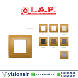 Cadre caramel LAP MILLENIUM 1 poste Casablanca Maroc