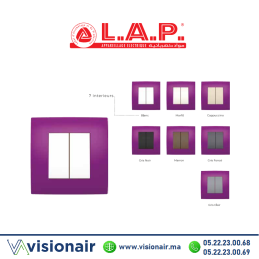 Cadre violet LAP MILLENIUM 1 poste Casablanca Maroc