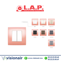 Cadre saumon LAP MILLENIUM 1 poste Casablanca Maroc
