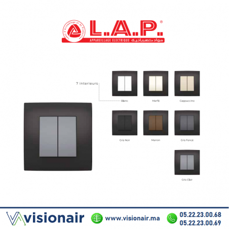 Cadre gris noir LAP MILLENIUM 1 poste Casablanca Maroc