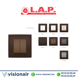 Cadre marron foncé LAP MILLENIUM 1 poste Casablanca Maroc