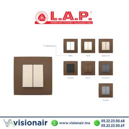 Cadre marron clair LAP MILLENIUM 1 poste Casablanca Maroc