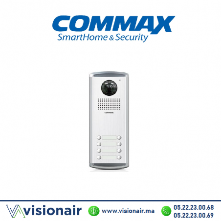 Platine de rue vidéophone COMMAX 8 postes DRC-8AC2 Casablanca Maroc