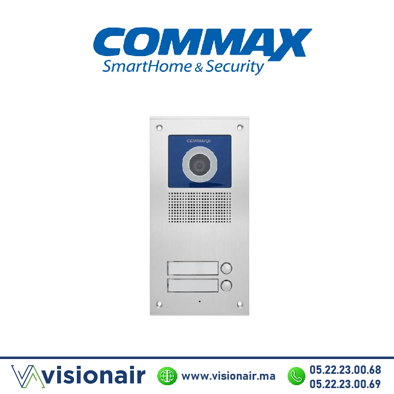 Platine de rue vidéophone COMMAX 2 postes DRC-2UC Casablanca Maroc