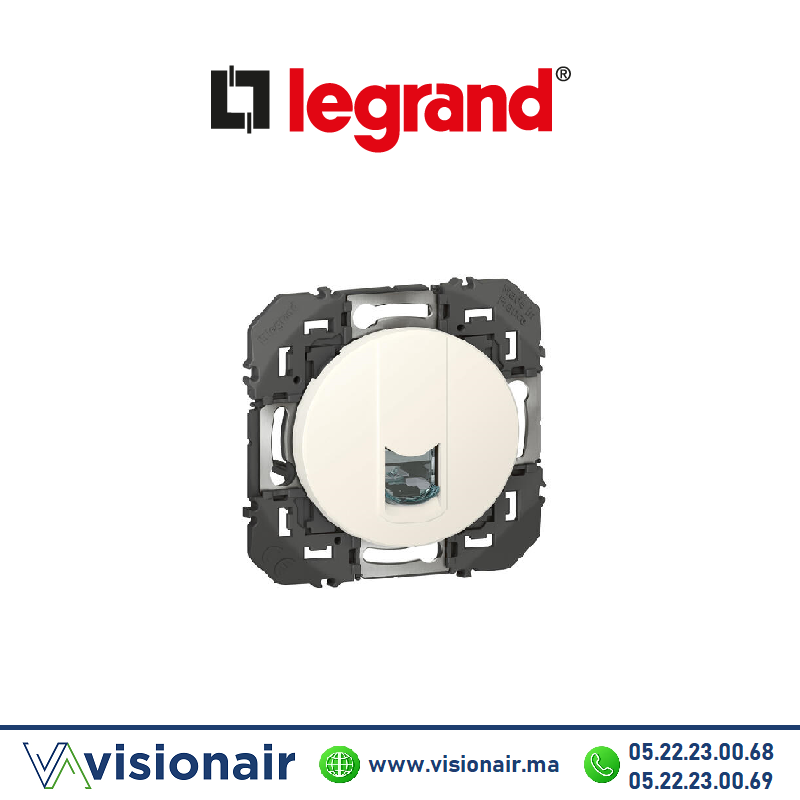 Prise blindée RJ45 CAT6 FTP Legrand Dooxie blanc 600376 Casablanca Maroc
