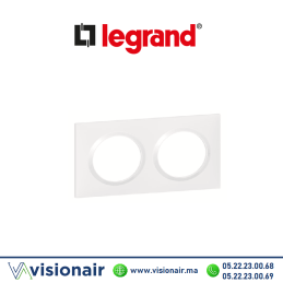 Plaque carrée 2 postes LEGRAND Dooxie blanc 600802 Casablanca Maroc