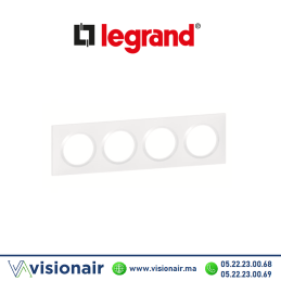Plaque carrée 4 postes LEGRAND Dooxie blanc 600804 Casablanca Maroc