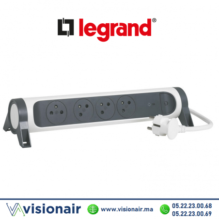 Multiprise protégée surtensions LEGRAND 4 prises PARAFOUDRE 049415 Casablanca Maroc