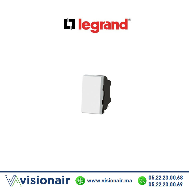 Interrupteur poussoir LEGRAND Mosaic 1M blanc 078030L Casablanca Maroc